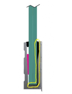 VDR ASIENTO DEL VIDRIO PARA PERFIL BASE HBV-IV PLATA 2