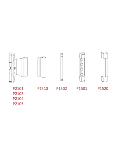 Kit Bisagra Central Regulable P2102| Atornillada PVC Oscilobatiente