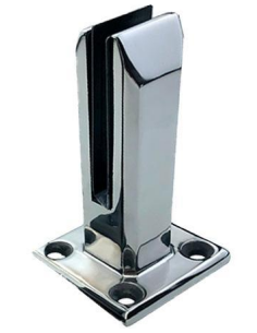 copy of VDR PINZA VIDRIO RECTANGULAR GR. 12 mm. SIN PERF. NEGRO MATE INOX