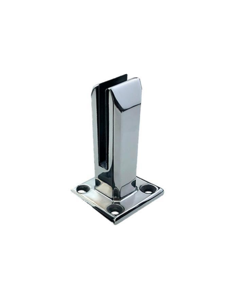 copy of VDR PINZA VIDRIO RECTANGULAR GR. 12 mm. SIN PERF. NEGRO MATE INOX