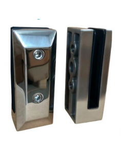 copy of VDR PINZA VIDRIO RECTANGULAR PQ. 12 mm. SIN PERF. NEGRO MATE INOX