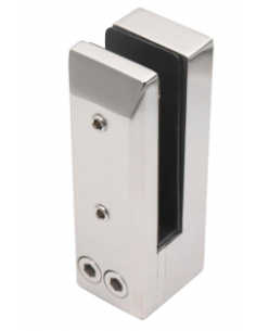 copy of VDR PINZA VIDRIO RECTANGULAR PQ. 16 mm. SIN PERF. NEGRO MATE INOX.