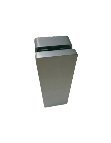 VDR PINZA VIDRIO RECTANGULAR 10 - 16 mm. SIN PERF. PLATA BRILLANTE