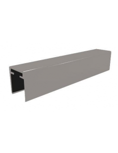 Perfil Pasamanos Rectangular 30x28 Canal Estriado 6 m | Plata Brillante | Hausen