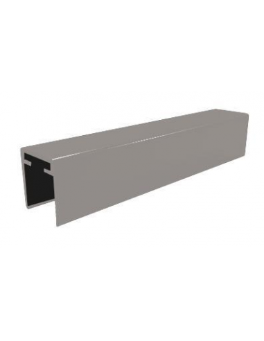 Perfil Pasamanos Rectangular 30x28 Canal Estriado 6 m | Plata Brillante | Hausen