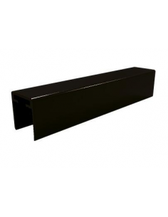 Perfil Pasamanos Rectangular 30x28 Canal Estriado 6 m | Negro Texturado | Hausen