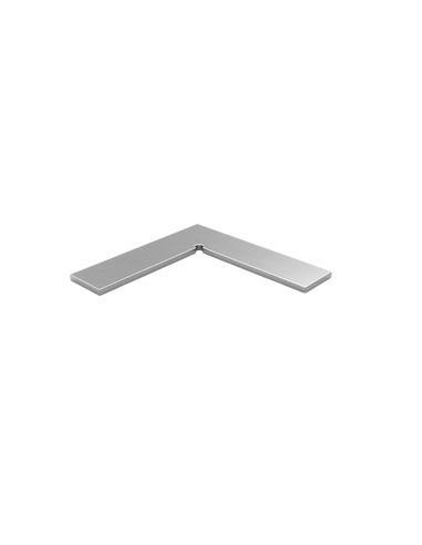 VDR UNION CODO 90grados PASAMANOS PLANO RECTANGULO 30 x 28 INOX.