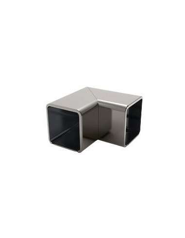 VDR Unión Codo 90 grados Pasamanos Rectángulo 30x28 Plata Brillante