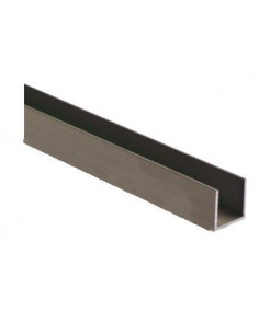 VDR Perfil Pasamanos Cuadrado U 35x17 Plata Brillante