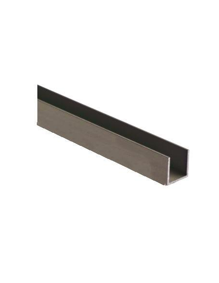 VDR Perfil Pasamanos Cuadrado U 35x17 Plata Brillante