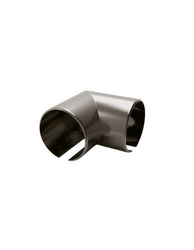 VDR Unión Codo 90grados Pasamanos Redondo Canal 12 mm x 50 Ø Plata Brillante