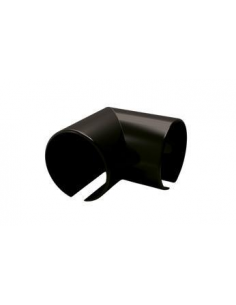 VDR Unión Codo 90 Grados Pasamanos Redondo Canal 12 mm x 50 Ø Negro MN617 Texturado