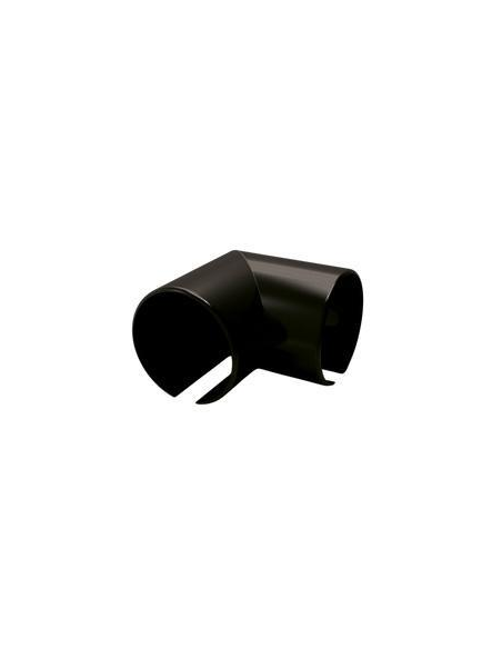 VDR Unión Codo 90 Grados Pasamanos Redondo Canal 12 mm x 50 Ø Negro MN617 Texturado