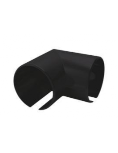 VDR Unión Codo 90 Grados Pasamanos Redondo Canal 12 mm x 50 Ø Antracita Texturado