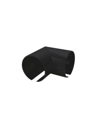 VDR Unión Codo 90 Grados Pasamanos Redondo Canal 12 mm x 50 Ø Antracita Texturado