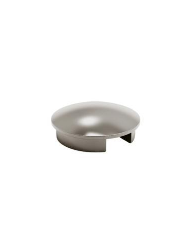 VDR Tapa Final Pasamanos Redondo Canal 12 mm x 50 Ø Plata Brillante