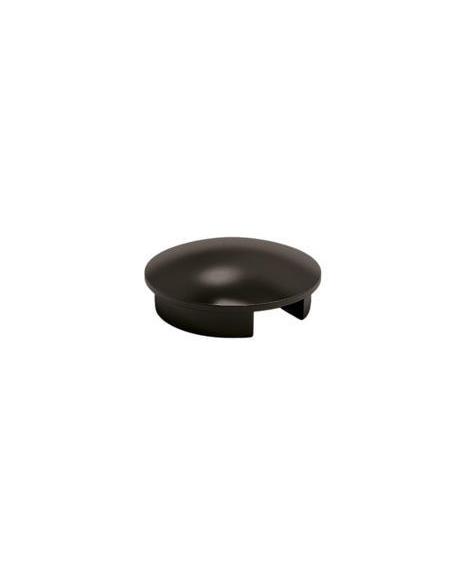 VDR Tapa Final Pasamanos Redondo Canal 12 mm x 50 Ø Negro MN617 Texturado