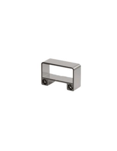 VDR Soporte Sujeción Pared Pasamanos Rectángulo 60 x 25 Plata Brillante