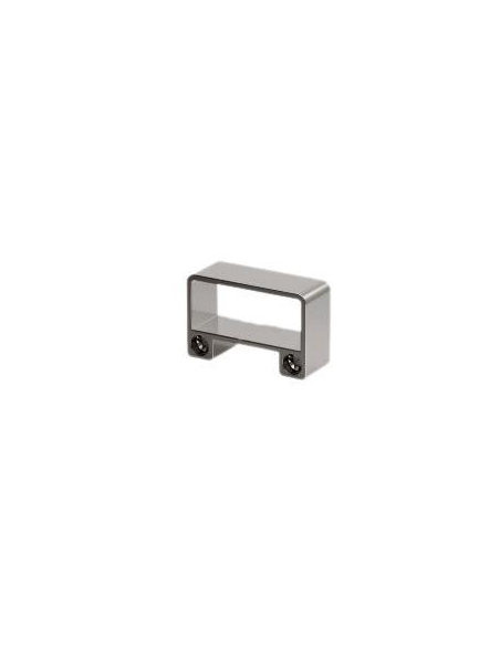 VDR Soporte Sujeción Pared Pasamanos Rectángulo 60 x 25 Plata Brillante