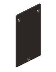 VDR Tapa 74 × 124 mm Capota para Perfil Base HBV‑IV en U Negro MN617 Texturado