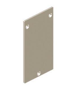 VDR Tapa 74 × 124 mm Capota para Perfil Base HBV‑IV en U Plata