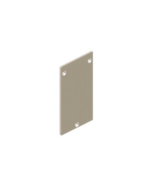 VDR Tapa 74 × 124 mm Capota para Perfil Base HBV‑IV en U Plata