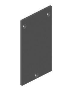 VDR Tapa 74 × 124 mm Capota para Perfil Base HBV‑IV en U Plata Satinado