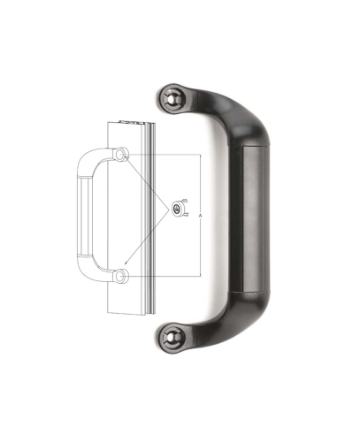 Tirador Roa | Accesorio RAL 9016 · 9005 · 8019 para Aluminio y PVC