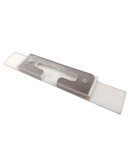 Cerradero aluminio oscilobatiente 13 mm con plantilla blanco
