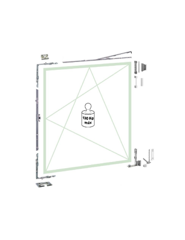 copy of Kit OB C16 SH CV Seguridad A Inferior Bisagra Atornillada Derecha 13MM 9016