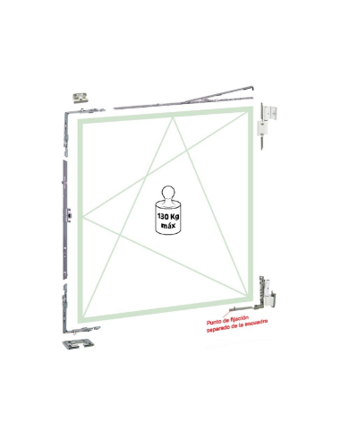 Kit OB C16 SH CV Seguridad Apoyo Inferior Bisagra Canal 13MM