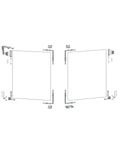 Kit OB C16 DH CV Seguridad Doble Angulo Bisagra Atornillada 13MM