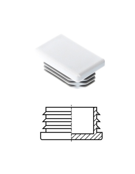 Contera int.rect.25x30 Blanca Estriada