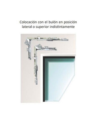 Ángulo de reenvío pequeño Standard – Punto de cierre para ventanas PVC y aluminio