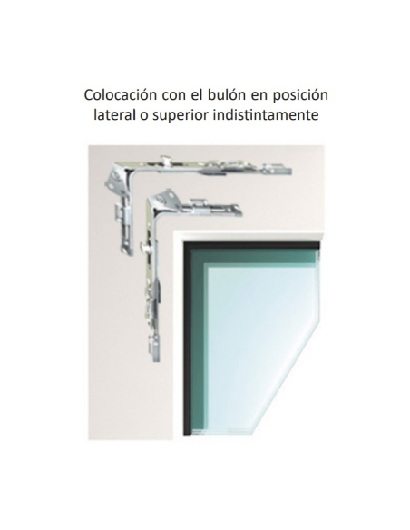 Ángulo de reenvío pequeño Standard – Punto de cierre para ventanas PVC y aluminio