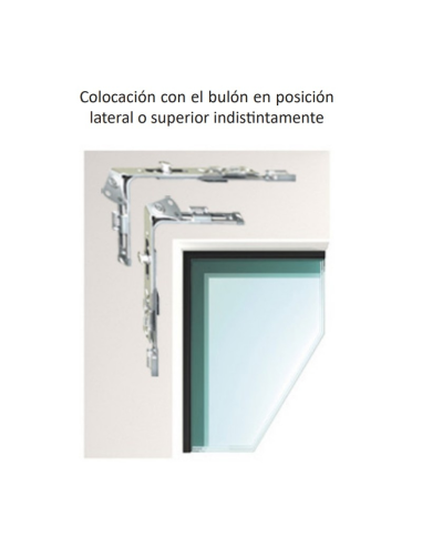 Ángulo de cambio mini HAUSEN P1053 – Bulón de seguridad para ventanas PVC y aluminio