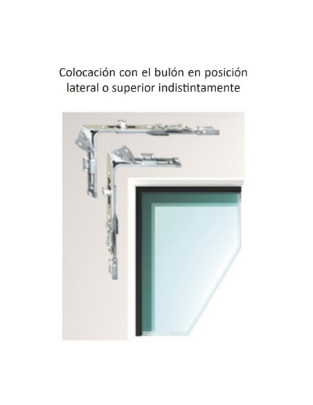 Ángulo de cambio mini HAUSEN P1053 – Bulón de seguridad para ventanas PVC y aluminio