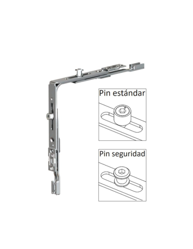 Ángulo de reenvío 2 bulones – Seguridad reforzada para ventanas PVC y aluminio