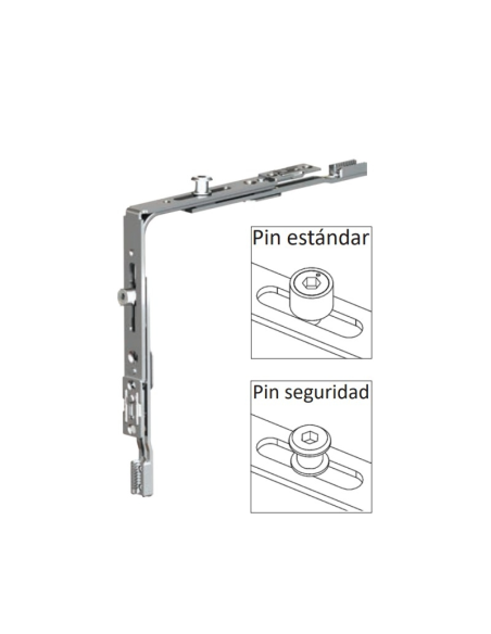 Ángulo de reenvío 2 bulones – Seguridad reforzada para ventanas PVC y aluminio