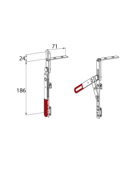 PASADOR 2ºHOJA 190MM