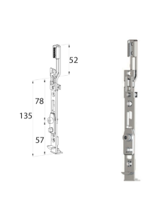 Terminal Recto Inferior P1302 | Cremona Oscilobatiente PVC Hausen 2