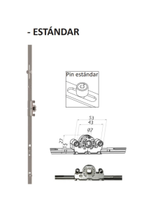 Cremona 15 mm Hausen P1008 con Bulón STD 1585–2000 mm | Herraje Oscilobatiente PVC 2