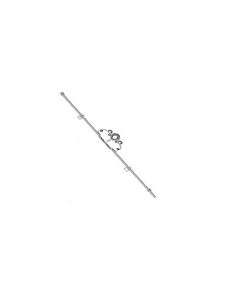 Cremona 30 mm Hausen P1083 con Bulón STD 885–1300 mm | Herraje Oscilobatiente PVC