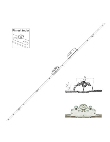 CREMONA 30 MM C.VARIABLE BULON STD C/LLAVE   1585-2000