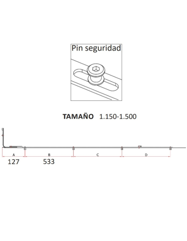Reenvio trasero P.CIERRE SEG. 1150-1500