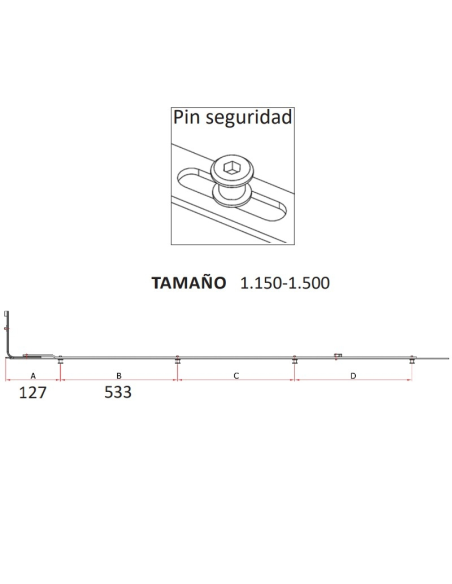 Reenvio trasero P.CIERRE SEG. 1150-1500 Reenvio trasero P.CIERRE SEG. 1150-1500