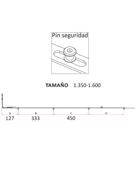 Reenvio trasero P.CIERRE SEG. 1350-1600 Reenvio trasero P.CIERRE SEG. 1350-1600