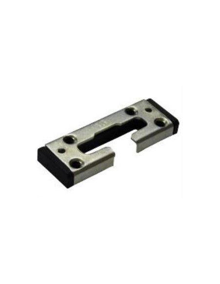 Cerradero Inferior de Seguridad O.B. 9 mm Negro P1725 | Punto de Cierre Reforzado para Ventanas PVC
