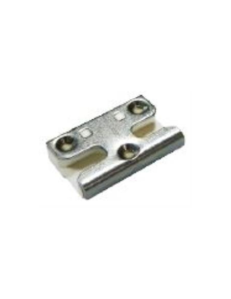 Cerradero de Seguridad 13 mm Blanco con Base P1753 | Punto de Cierre Reforzado para Ventanas PVC