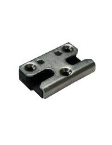 Cerradero de Seguridad 13 mm Negro con Base P1758 | Punto de Cierre Reforzado para Ventanas PVC